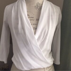 james perse white sewn wrap low cut